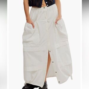 Free People Eloise Cotton Twill Maxi Skirt-M